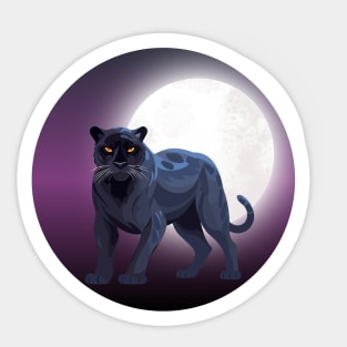 RETRO MOON PANTHER Sticker